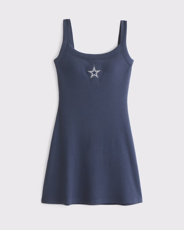 Dallas Cowboys Bra-Free Essential 90s Rib Mini Dress | Abercrombie & Fitch (US)