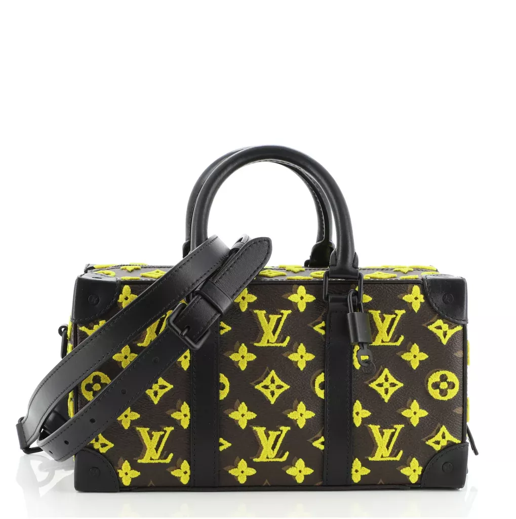 Louis Vuitton Trunk Speedy Monogram Tuffetage Yellow for Men