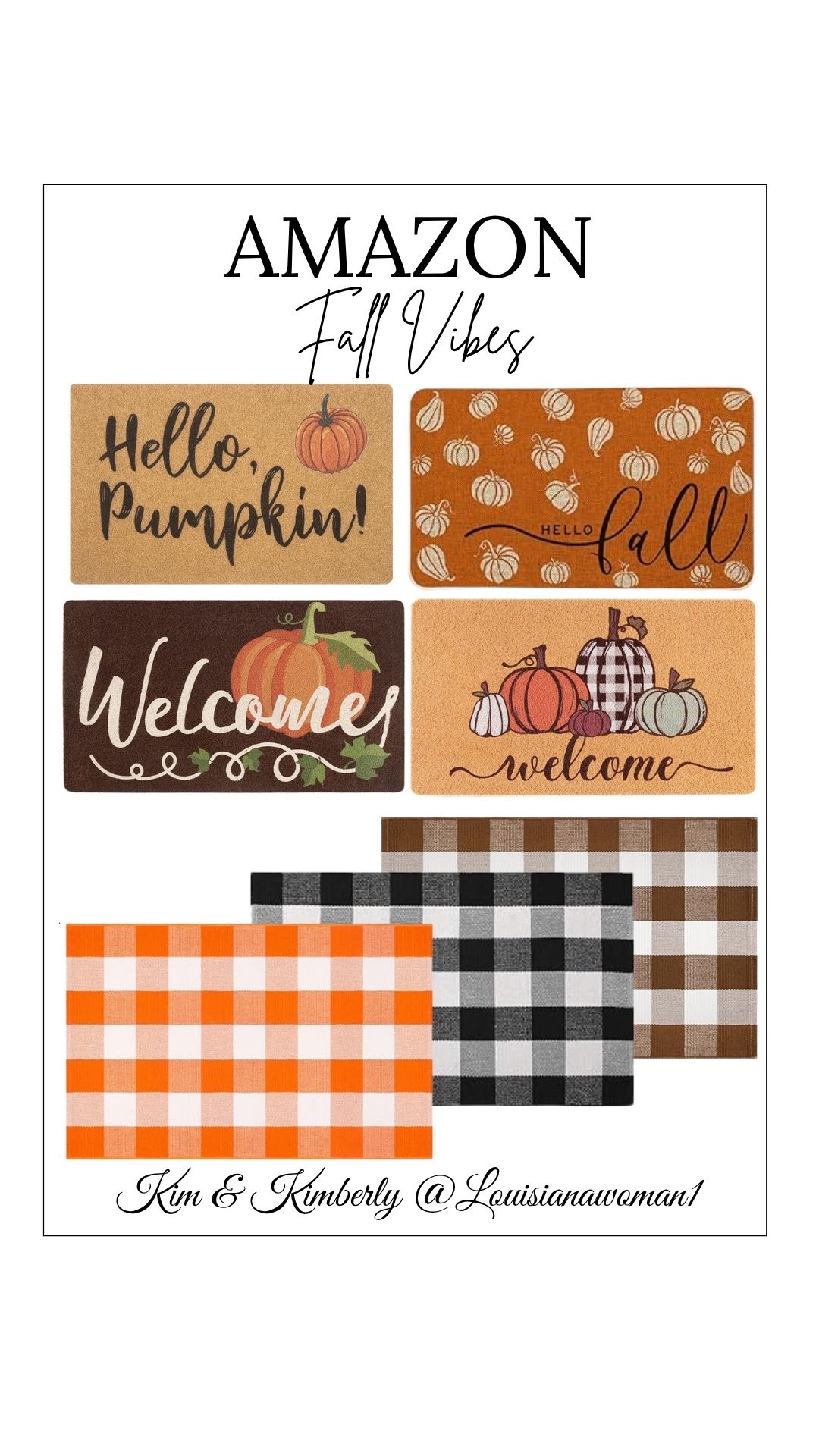 🍂Check out these Fall doormats! Layer with the buffalo plaid rug! #Fall #doormat #Falldecor #welcome #rug #outdoor #buffaloplaid 

#LTKStyleTip #LTKHome #LTKSeasonal
