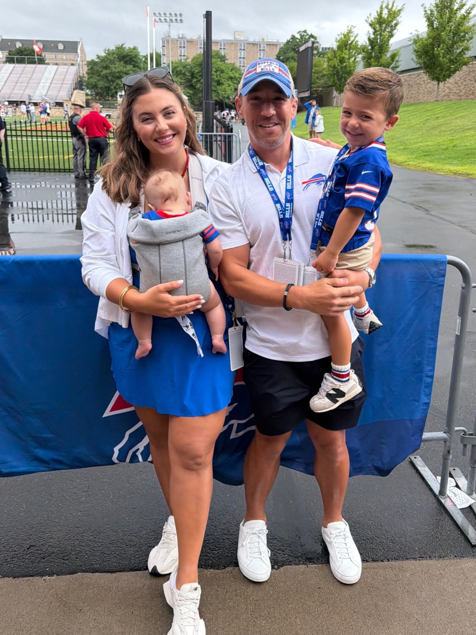 Game day gear - had so much fun at the Buffalo Bills practice! 🏈 wearing size 2X in top & skort.

#LTKmomlife #LTKActive #LTKMidsize