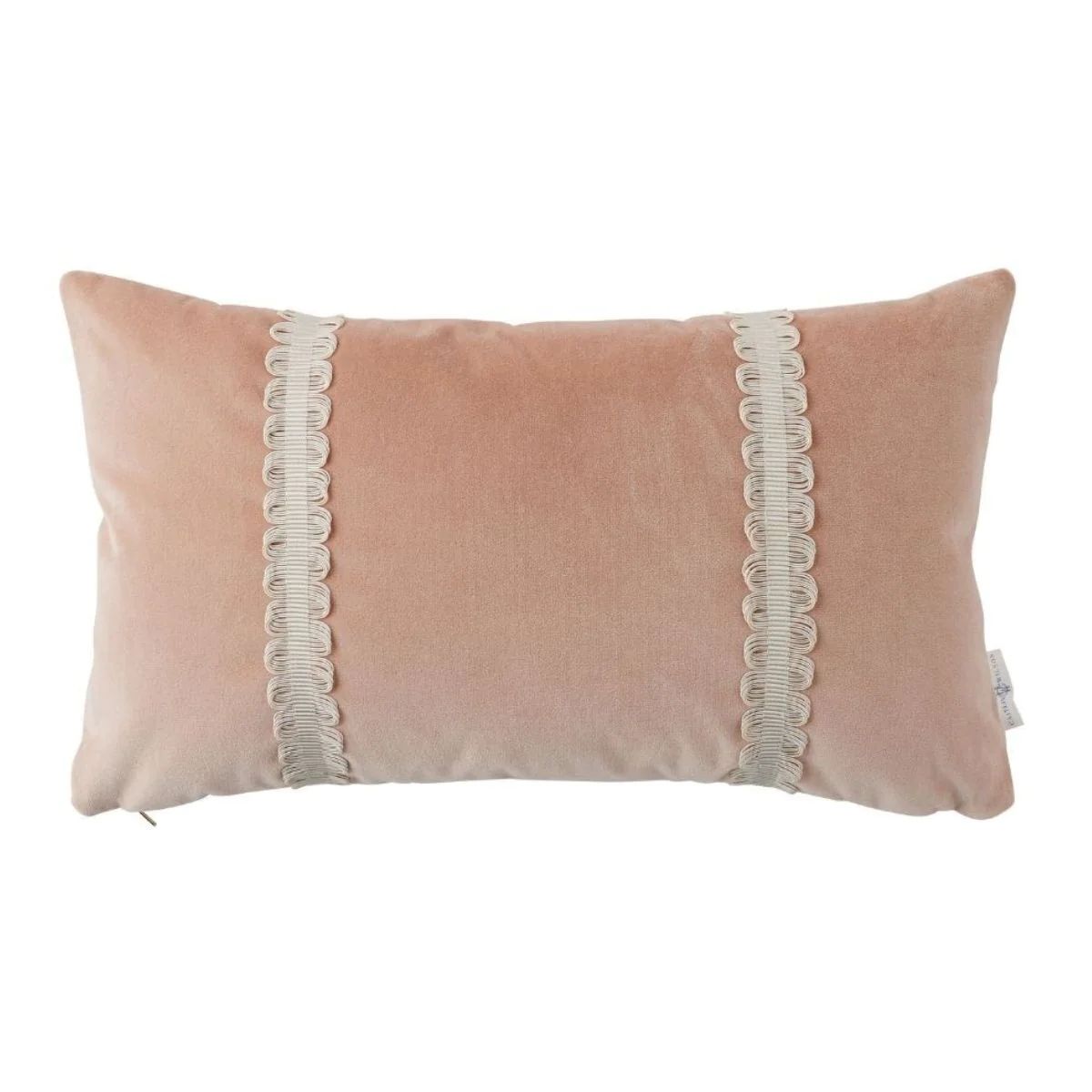 Velvet Rose Scallop Trim Pillow | Caitlin Wilson Design