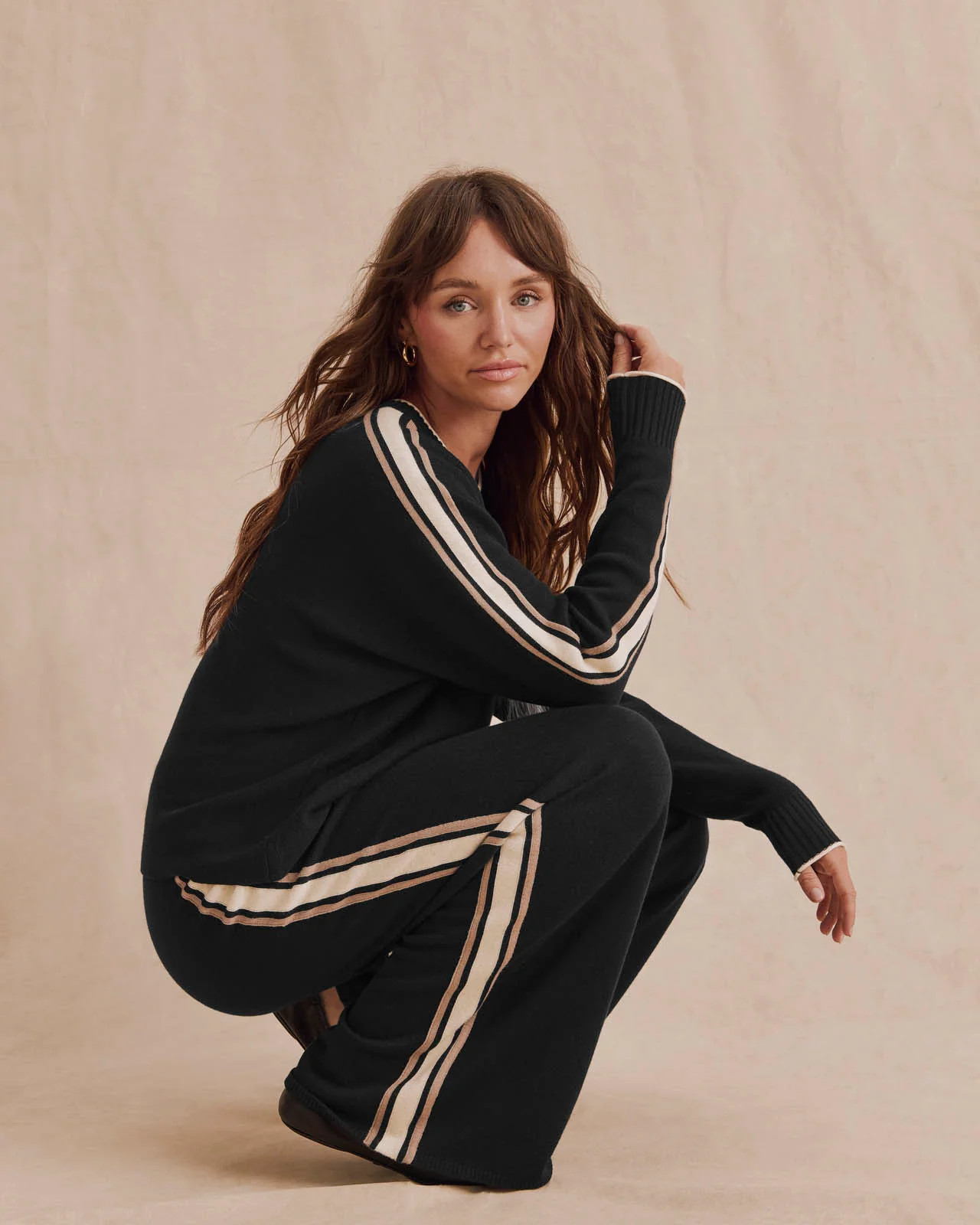 Splendid - Georgie Sporty Sweater Pant - White/Pale Oak Heather | Splendid