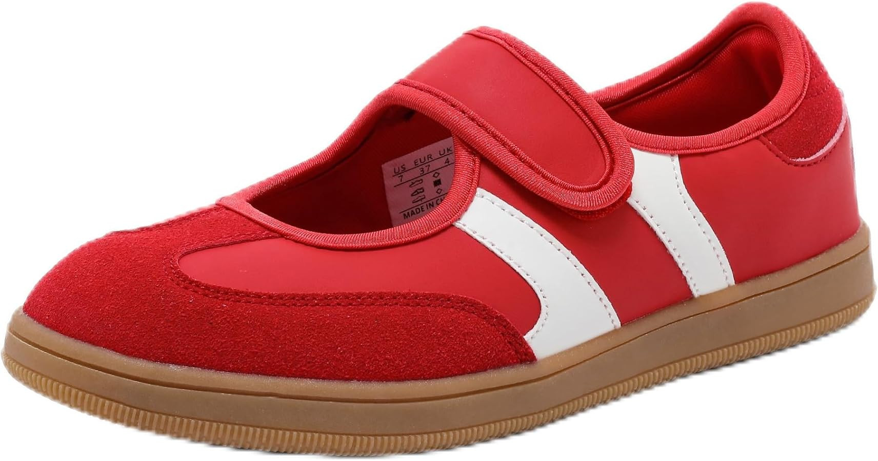 Amazon.com | Lxuan Women's Retro Lace Decor Loafers Sneakers, Comfortable Slip-On Flat Fashion Wa... | Amazon (US)