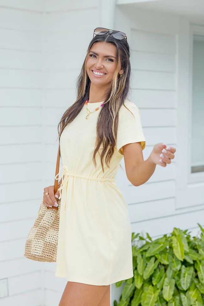 One More Chance Yellow T-Shirt Dress SALE | Pink Lily