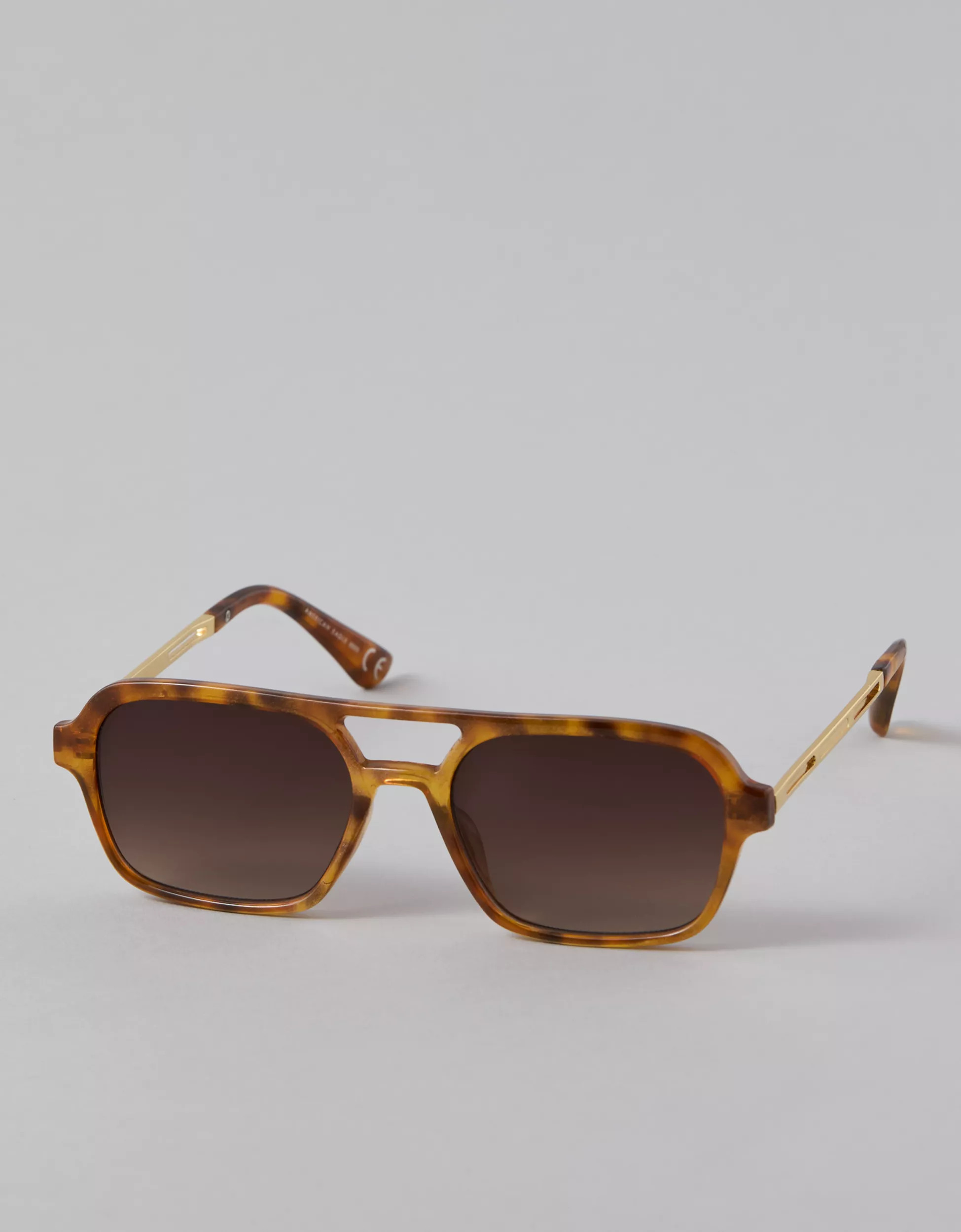 AE Top Bar Tortoise Sunglasses | American Eagle Outfitters (US & CA)