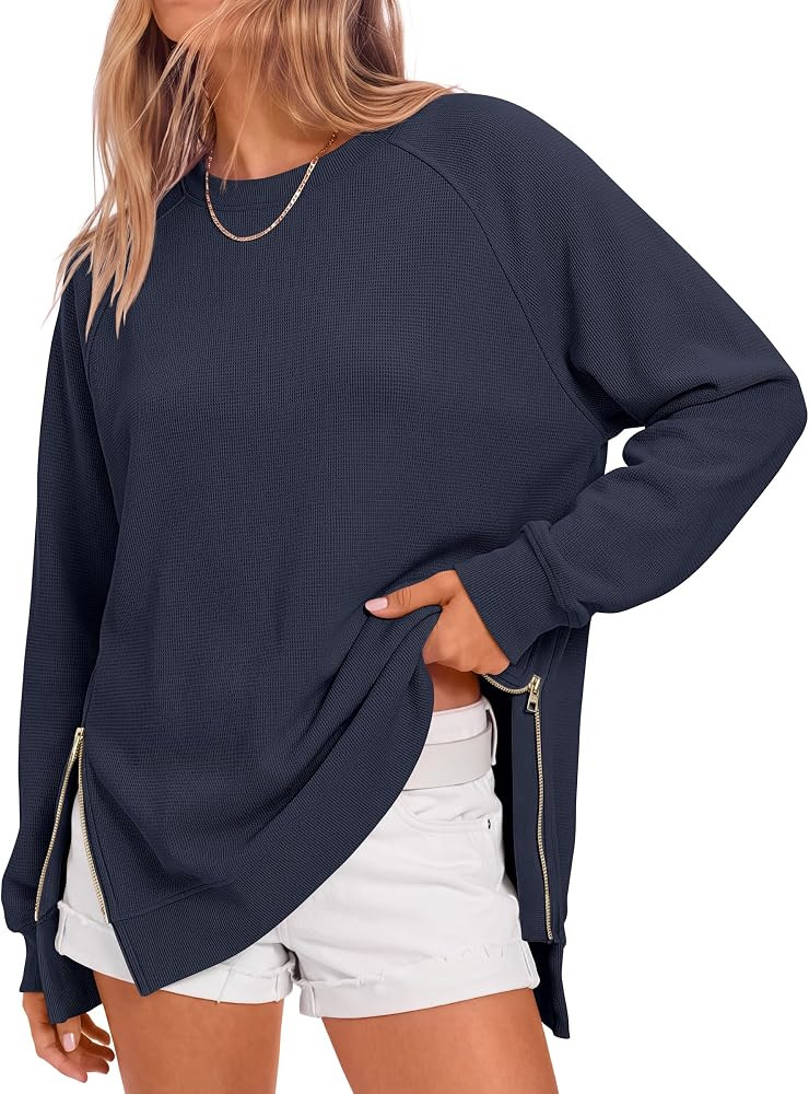 ANRABESS Women's Oversized Crewneck Tunic Sweatshirt | Amazon (US)