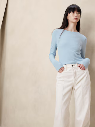 Ribbed Crew-Neck T-Shirt | Banana Republic (US)