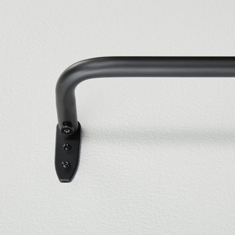 French Return Curtain Rod Matte Black - Hearth & Hand™ with Magnolia | Target