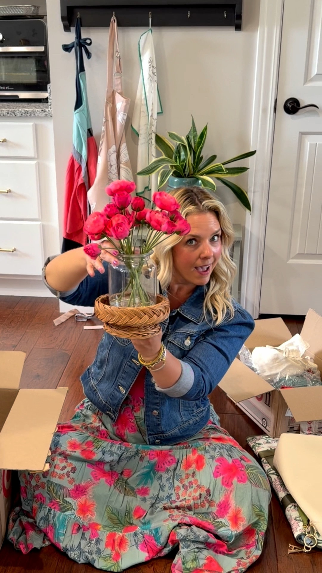 This faux floral arrangement is LEGIT!! So realistic and such a gorgeous color! I turned that "wine bottle coaster" (whatever that is lol) into a pedestal for it! Bravo Target! 

 

#LTKHome