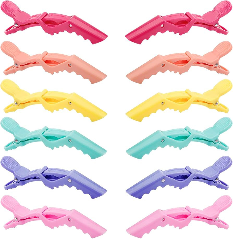 GLAMFIELDS 12 pcs Alligator Hair Clips for Styling Sectioning, Non-slip Grip Clips for Hair Cutti... | Amazon (US)