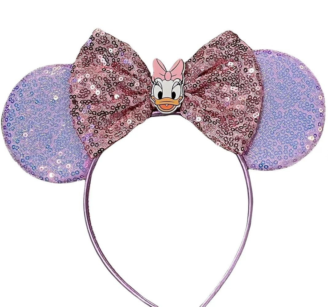 CLGIFT Princess Minnie Ears,Pick your color, Flower Minnie Ears, Floral minnie ears, Purple Spark... | Amazon (US)