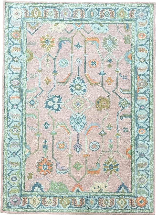 Hand Tufted Oushak Traditional Wool Area Rugs 8' x 10' - Durable - Living Room, Dining Room, Bedr... | Amazon (US)
