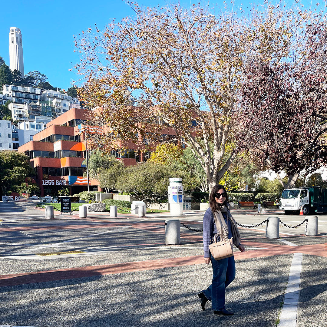 Beautiful day int he city! Love these classic jeans which are available in various lengths, perfect for petites! Love that! 

 #LTKootd #LTKOver40 #LTKPetite