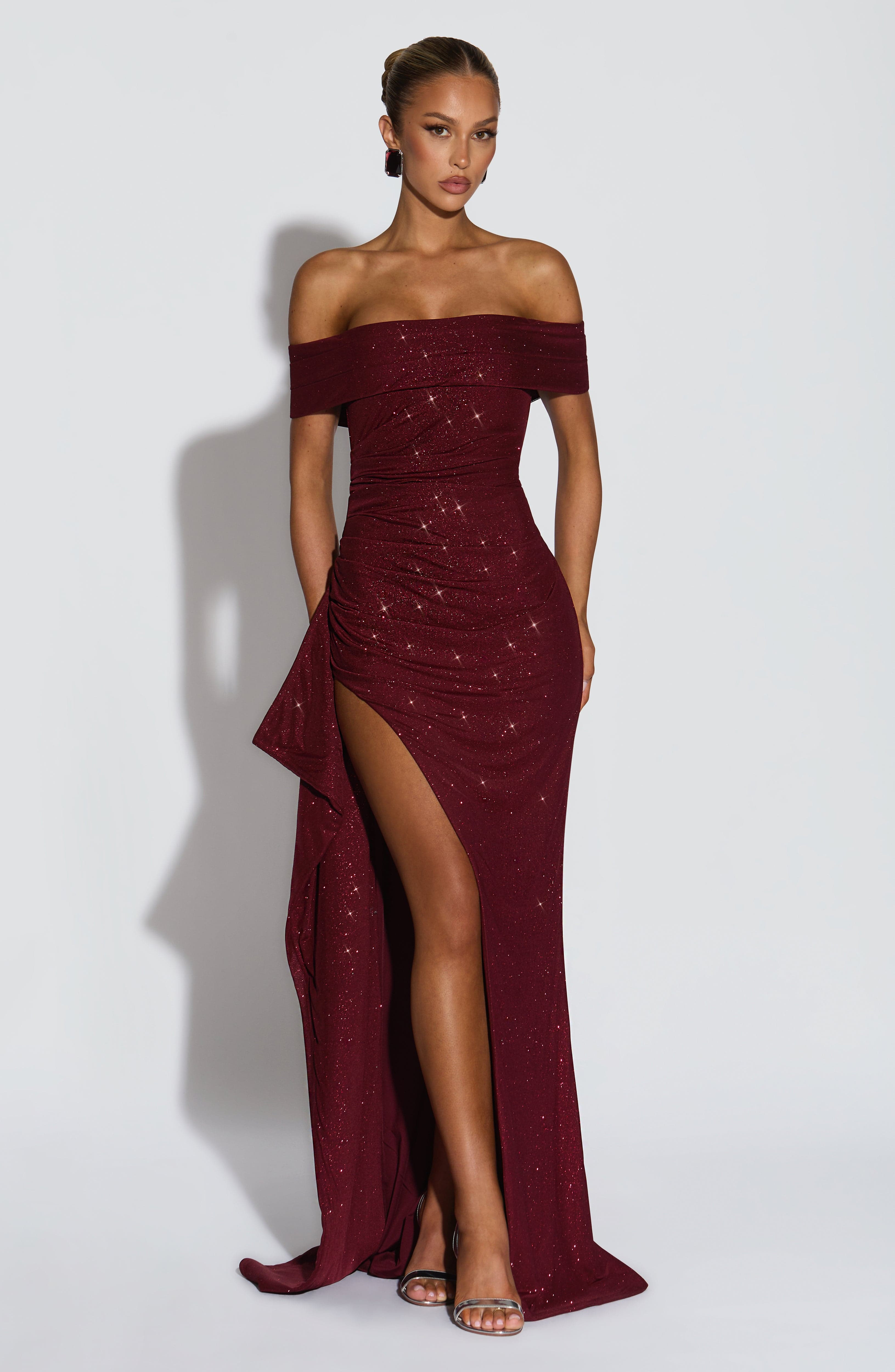 Joyce Maxi Dress - Wine Sparkle | Babyboo (global)