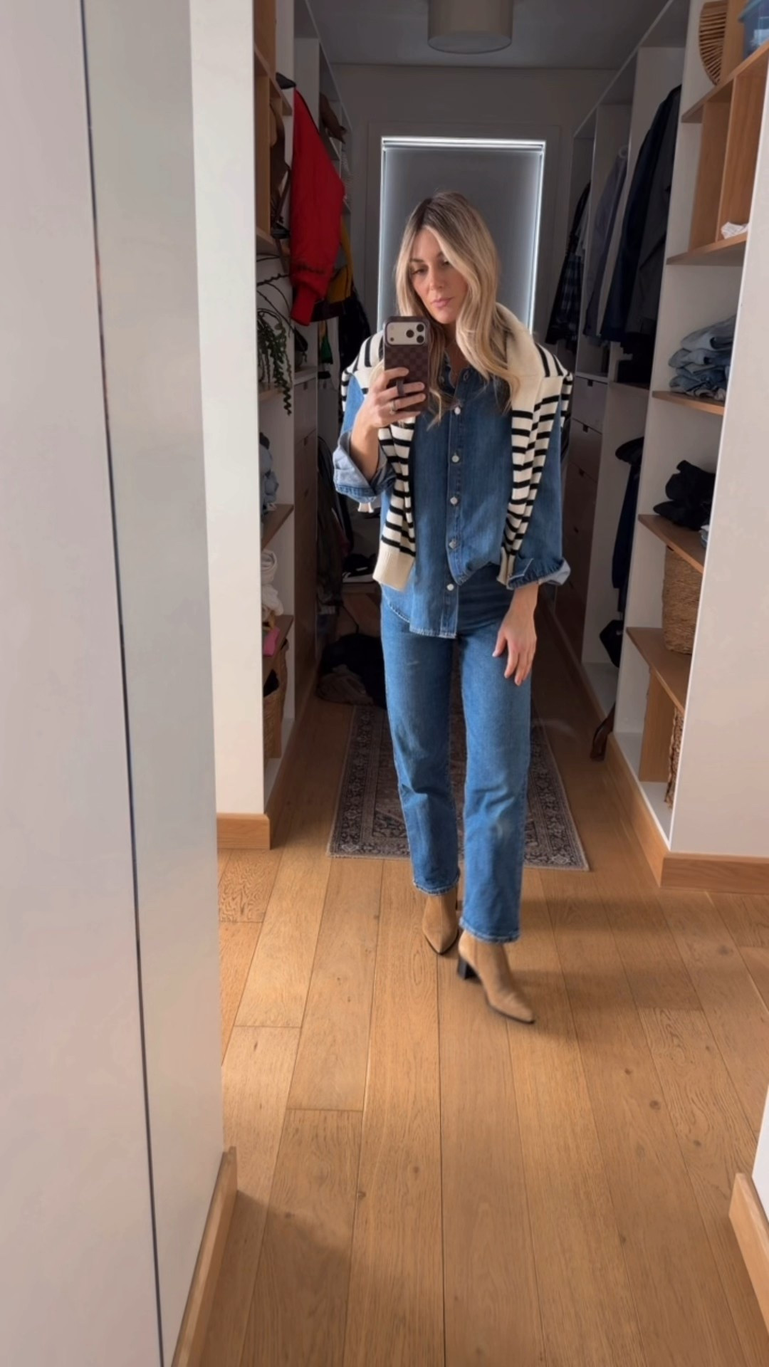 Denim X Denim: feeling very Canadian today in a classic Canadian tux 🇨🇦👖

#dailyootd #springoutfit #jeans #aritzia #denimshirt #basicoutfit #wardrobeessentials #basicmomstyle #suedeboots #boots #springfootwear #classicstyle 

#LTKmomlife #LTKSaleAlert #LTKootd