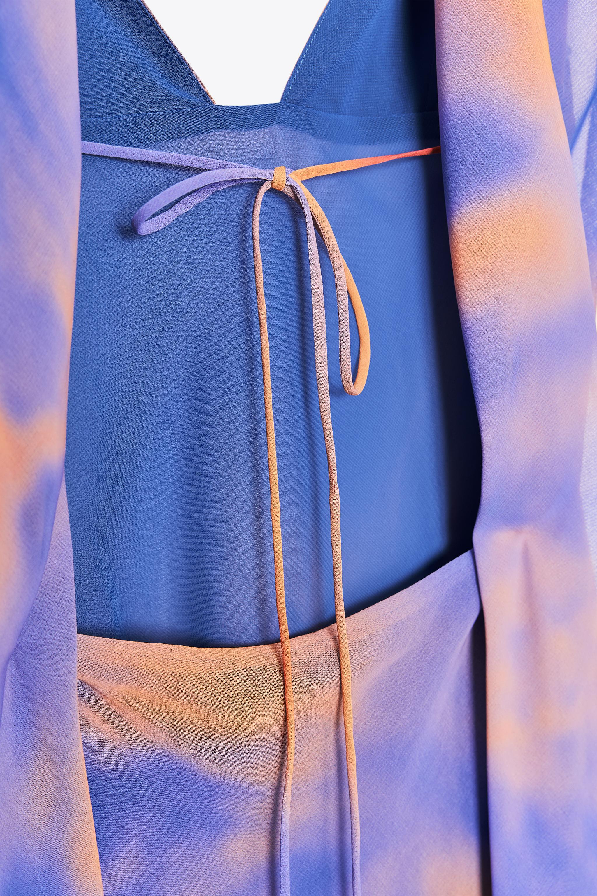 LONG PRINTED SCARF DRESS | Zara UK