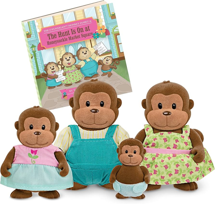 Li'l Woodzeez – The O'Funnigan Monkey Family – Set of 4 Collectible Posable Figures with Stor... | Amazon (CA)