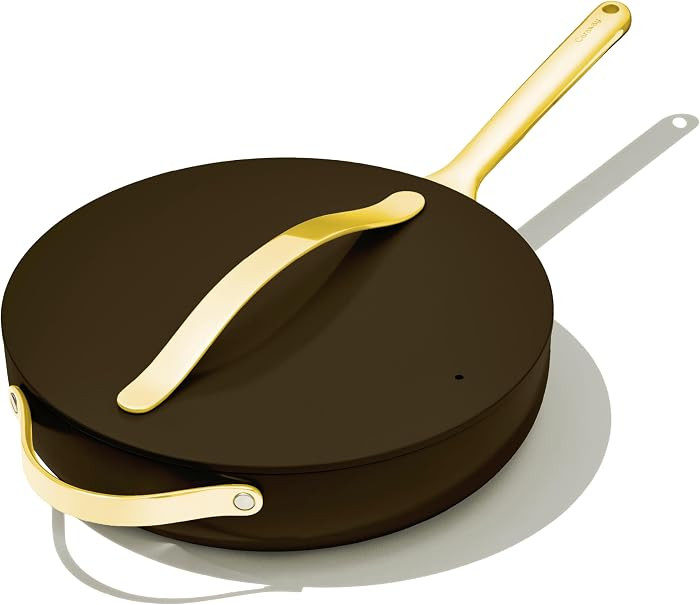 Caraway Nonstick Ceramic Saut\u00e9 Pan with Lid (4.5 qt, 12") - Non Toxic, PTFE & PFOA Free - Ov... | Amazon (US)