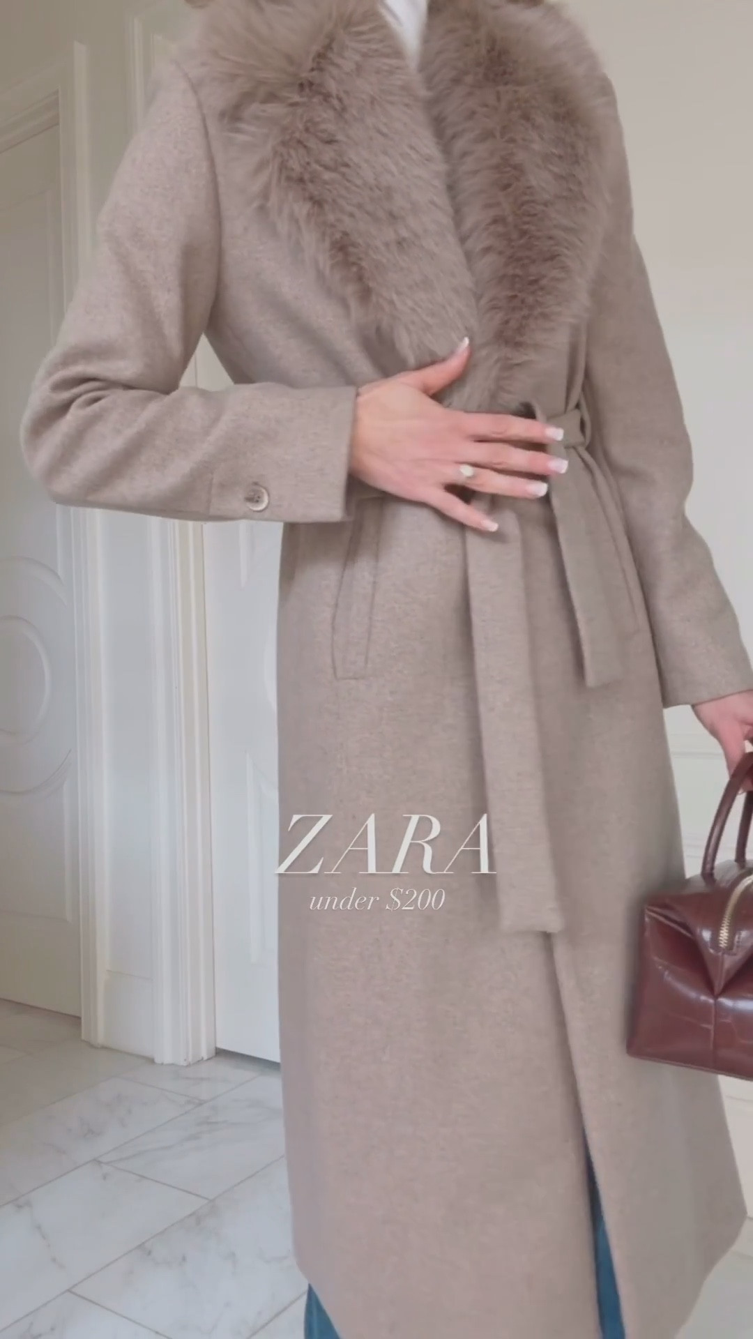 This coat is so good. The faux fur collar is removable. I'm wearing a size small.

#LTKSeasonal