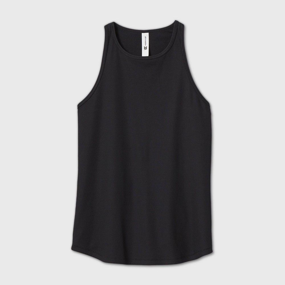 Women's Performance Ribbed Tank Top - All in Motion Black L, Women's, Size: Large | Target