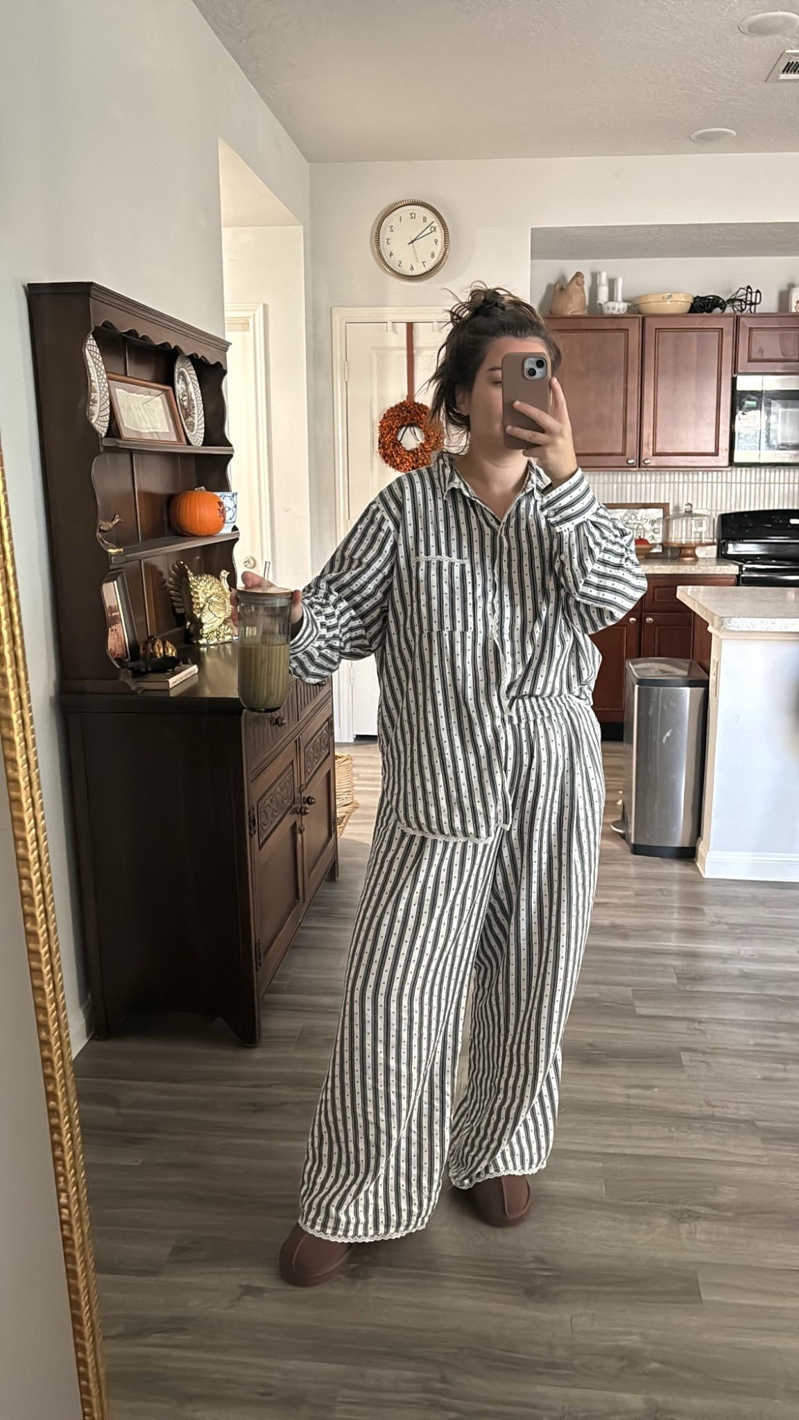 my current fave pajama set! I wear these as often as possible! wearing size medium in top and bottom. slippers fit TTS! 

#LTKActive #LTKFindsUnder50 #LTKSeasonal