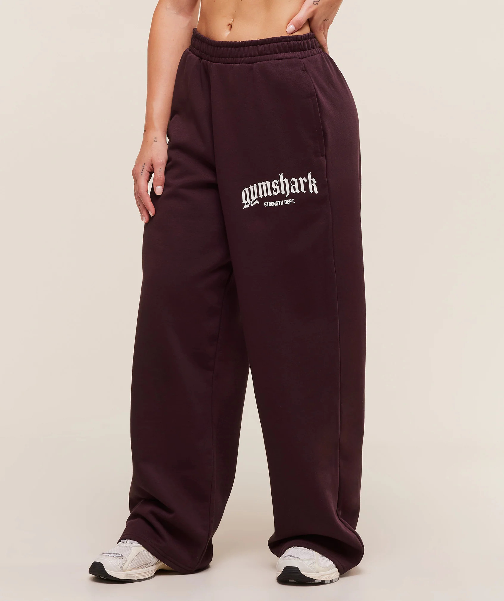 Gymshark Strength Department Wide Leg Joggers - Cherry Purple | Gymshark US