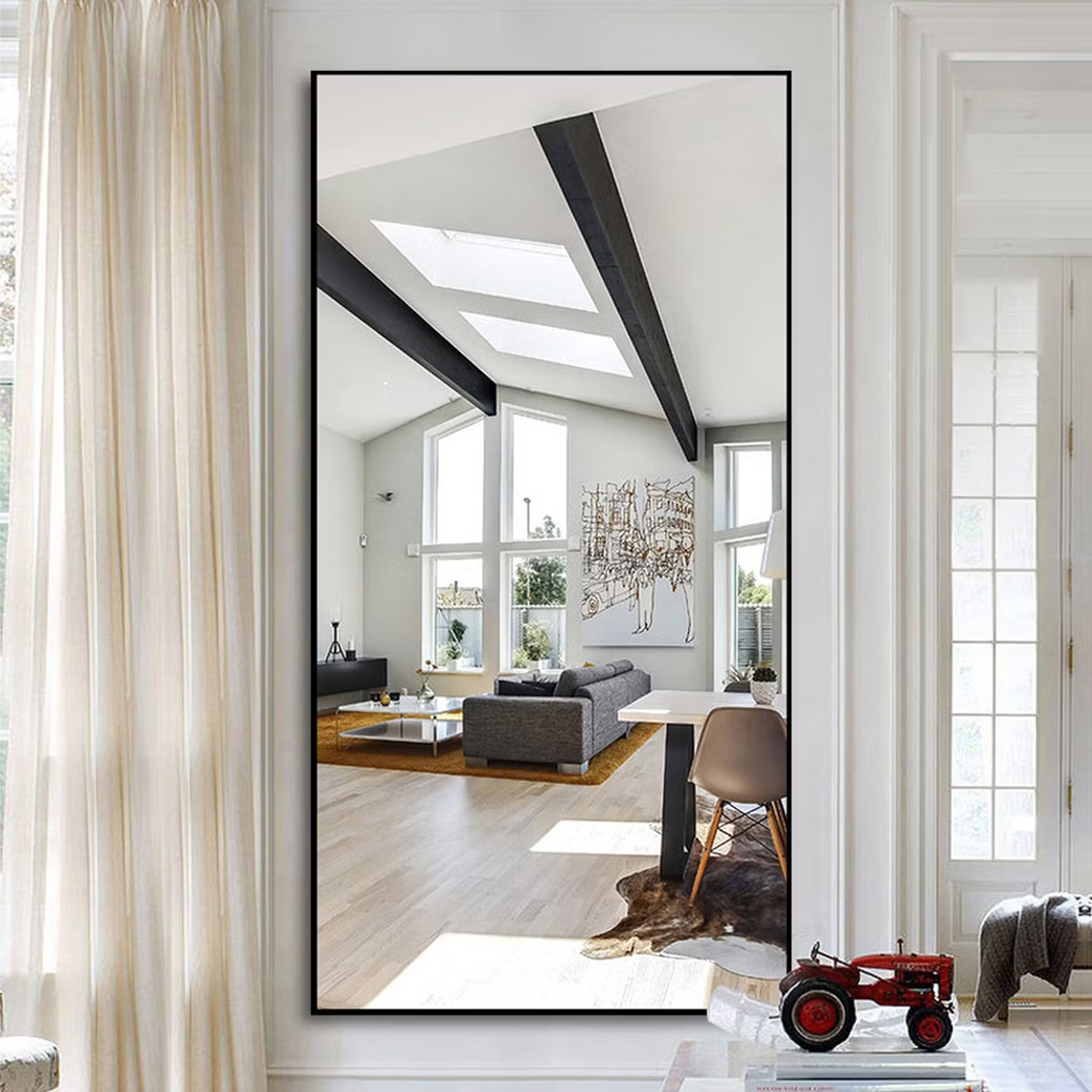 Bowen 71"×32" Rounded Corner Standing Mirror Aluminum Alloy Frame,Extra Large Oversized Floor Mi... | Target