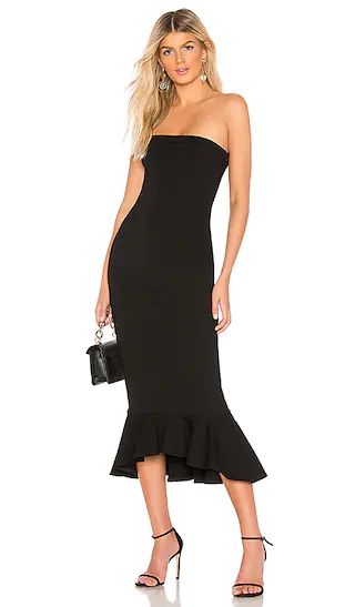 Izzy Ruffle Maxi Dress in Black | Revolve Clothing (Global)