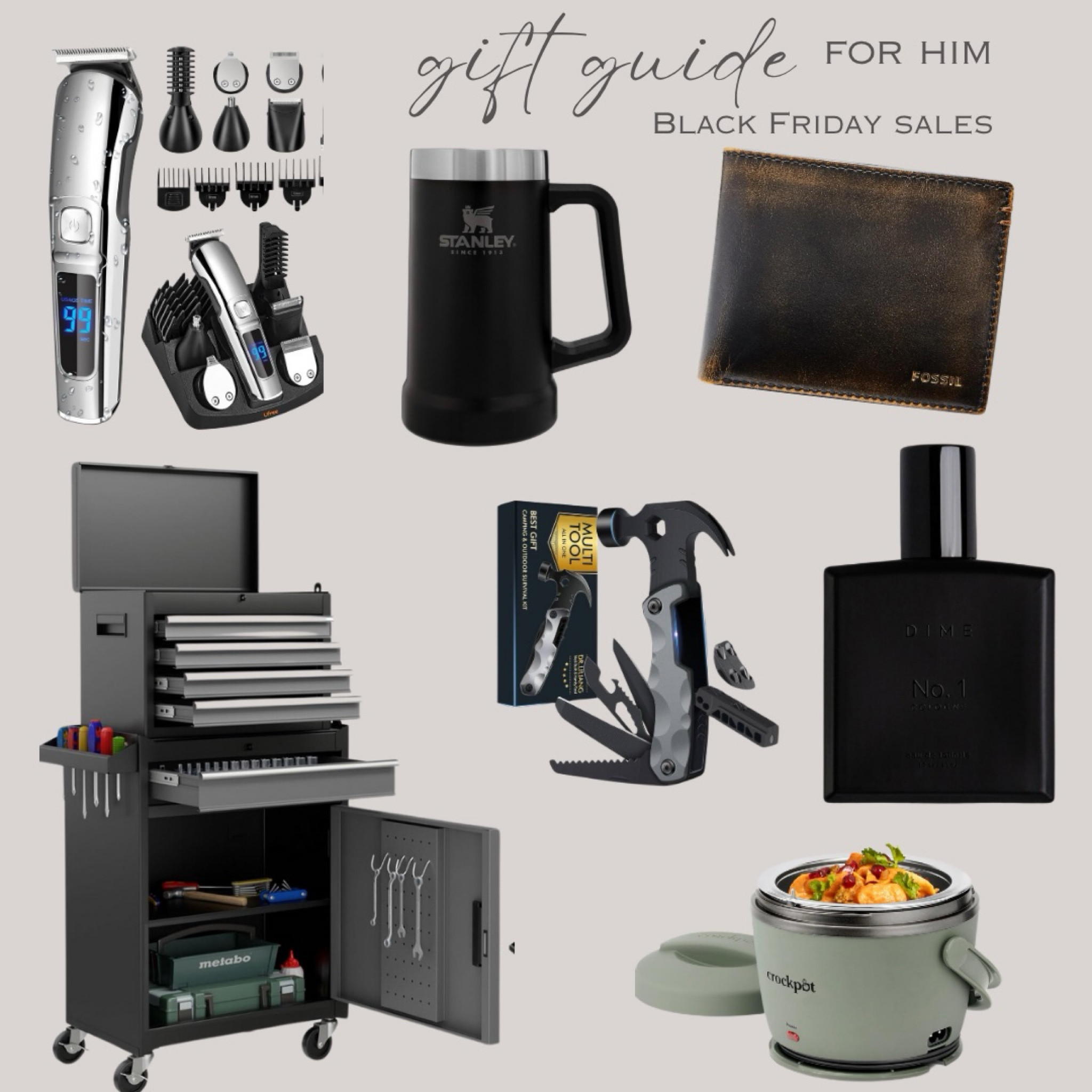 Gift Guide - For Him! 

Wallet, to go lunch, beer mug, pocket knife, hey dudes, men’s Cologne, tool bench, beard trimmer 


#amazon #blackfridaydeals 

#LTKSaleAlert #LTKGiftGuide #LTKHoliday