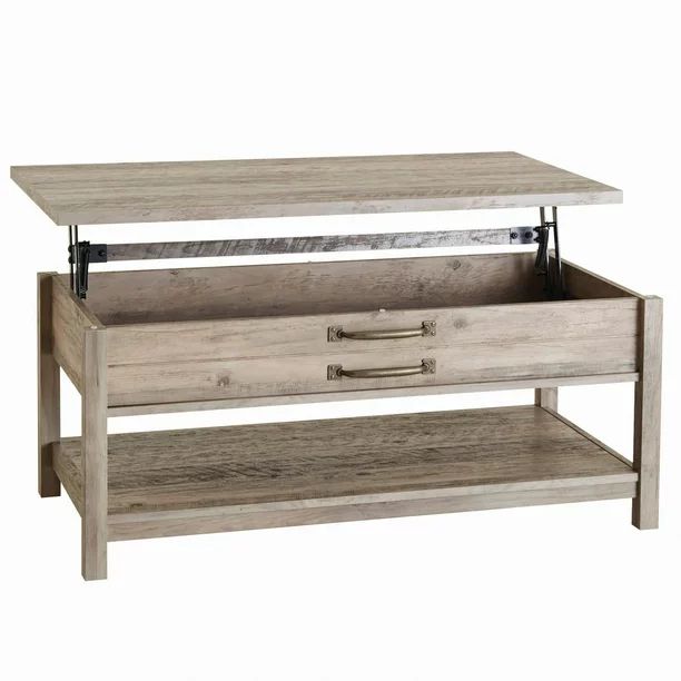 Better Homes & Gardens Modern Farmhouse Rectangle Lift-Top Coffee Table, Rustic Gray finish - Wal... | Walmart (US)