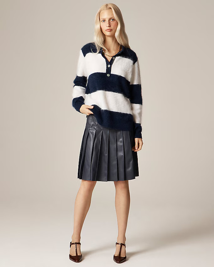 Brushed cashmere rugby sweater in stripe | J. Crew US