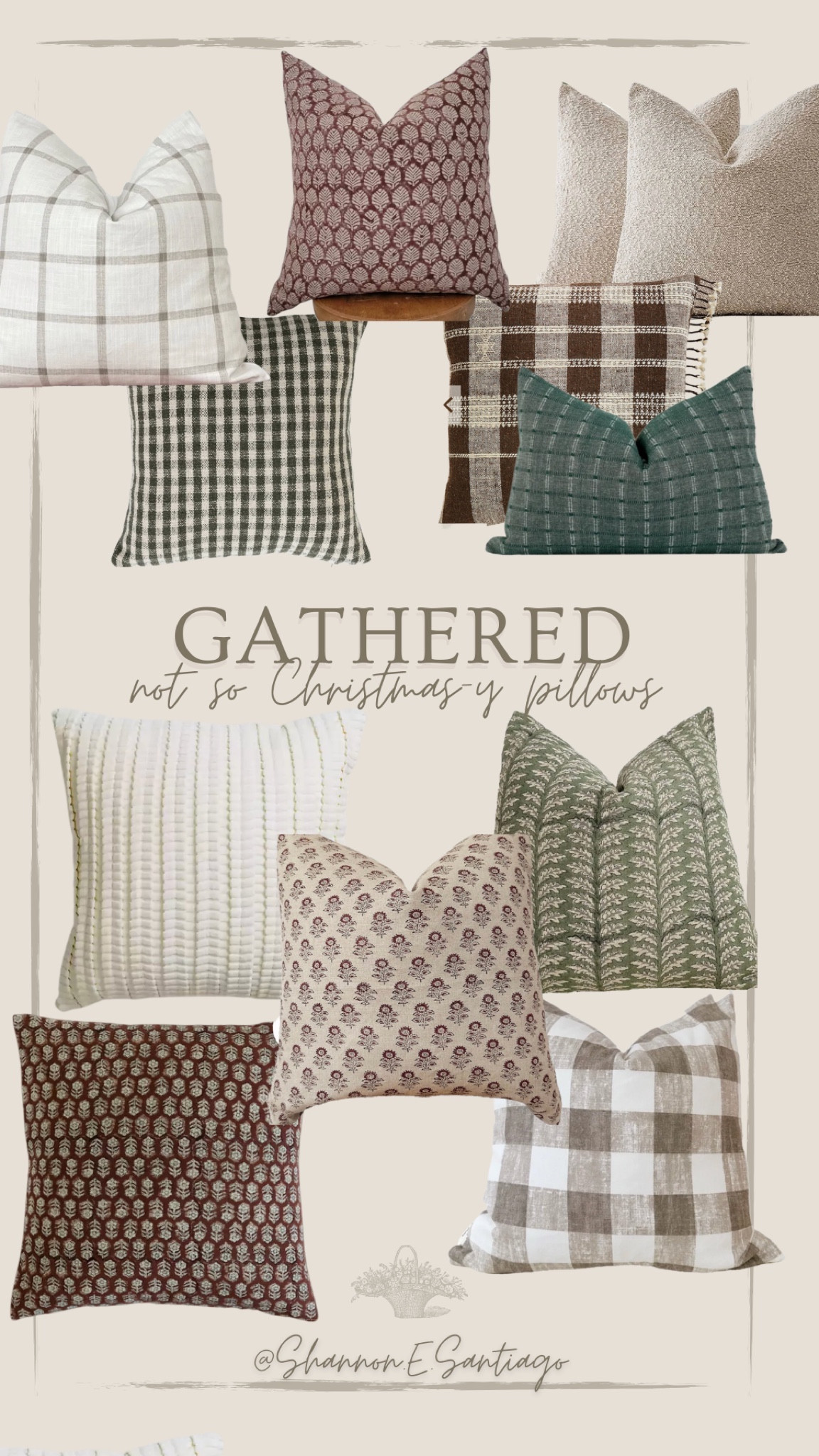 Christmas budget decor, vintage modern style, plaid Christmas pillow, block print floral pillow, cottage decor, pillow covers,  budget pillow covers

#LTKSeasonal #LTKhome #LTKHoliday