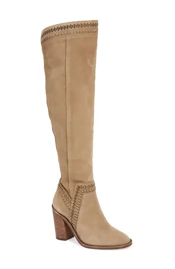 Women's Vince Camuto Madolee Over The Knee Boot, Size 5 M - Beige | Nordstrom