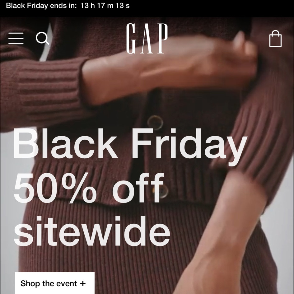 gap black friday is happening!! 50% off! 

#LTKHoliday #LTKGiftGuide #LTKCyberWeek