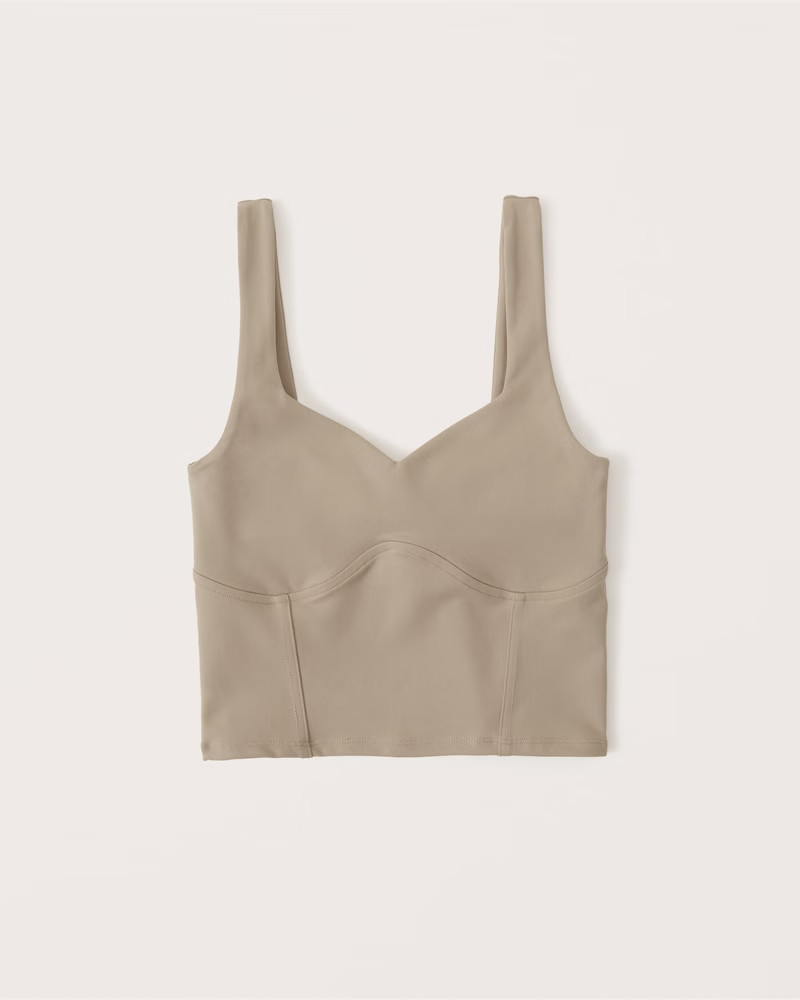 Double-Layered Seamless Fabric Corset Tank | Abercrombie & Fitch (US)