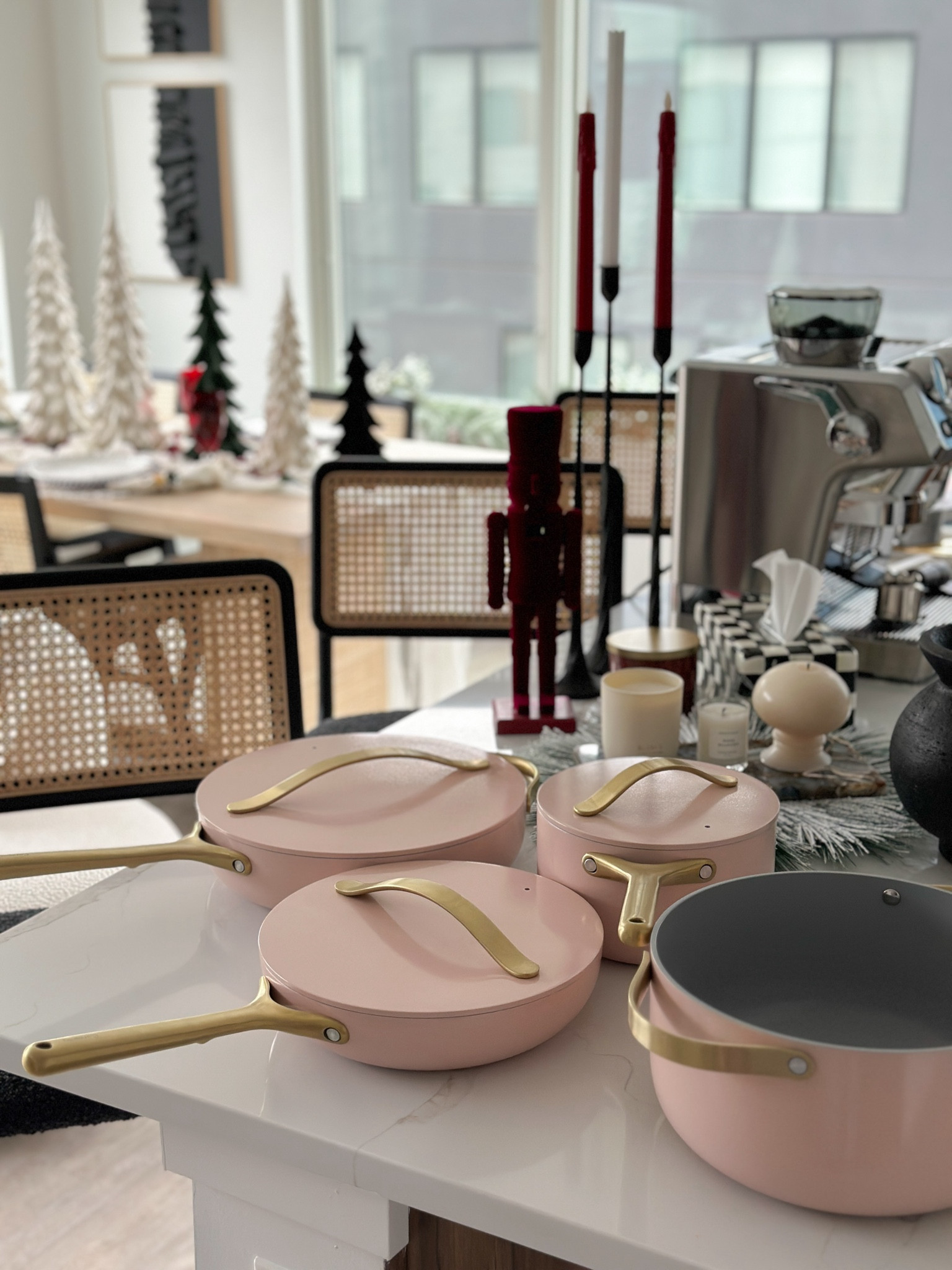 This 7-Piece ceramic non-stick cookware set by Caraway is our favorite! We use it almost every single day & On a MAJOR SALE NOW!!!! 
•
Shop my products && Follow me on Instagram at @nardinemarie for more Home finds! 

#LTKSeasonal #LTKHoliday #LTKGiftGuide