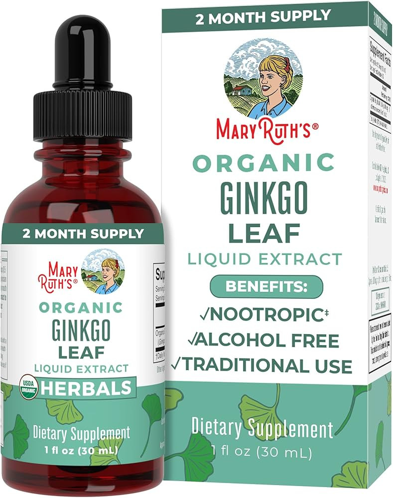 MaryRuth Organics Ginkgo Leaf Liquid Drops | Herbal Supplement | Nootropic | Circulatory System &... | Amazon (US)