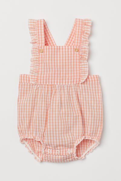Ruffle-trimmed Overall Shorts | H&M (US + CA)