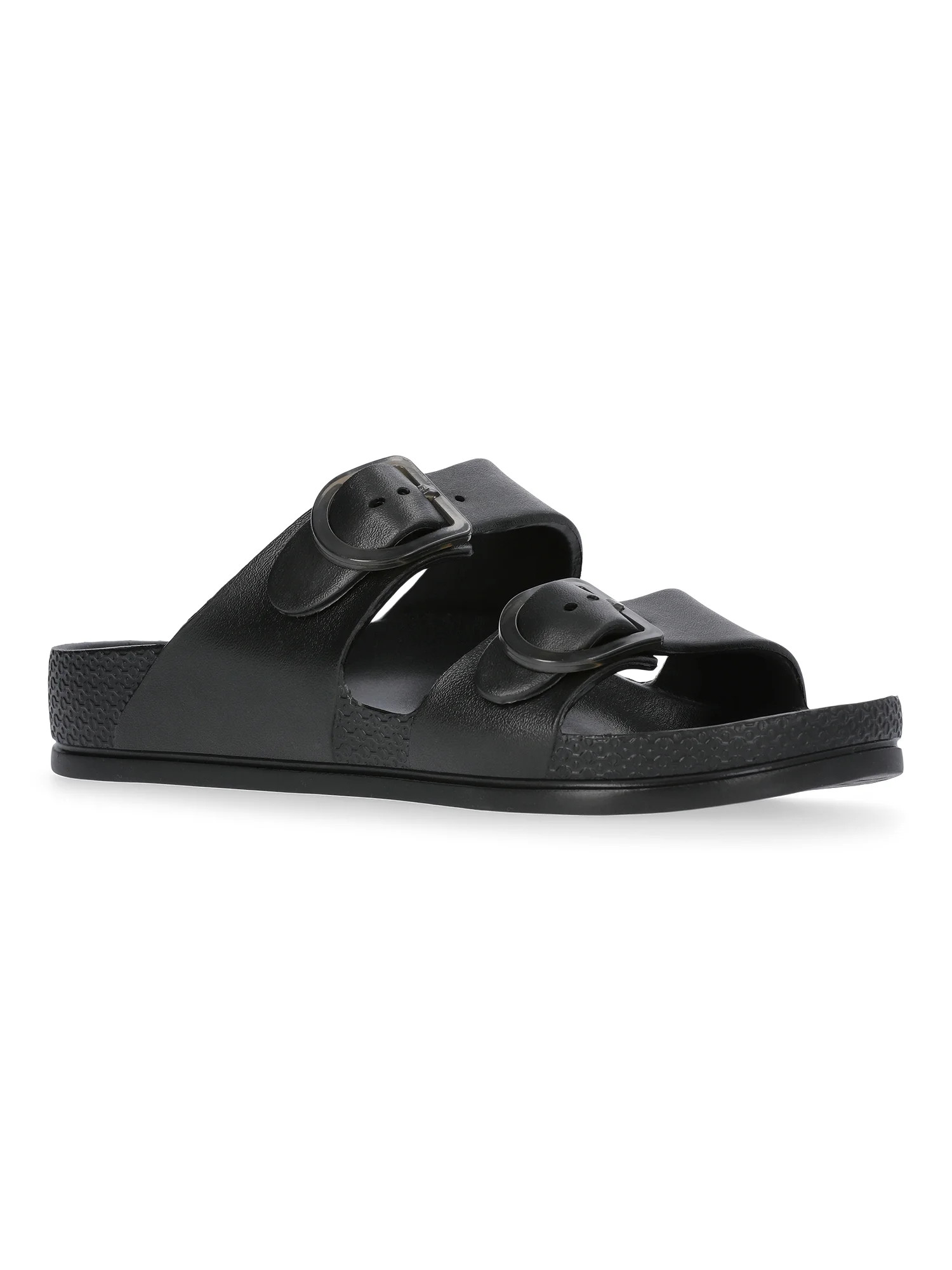 Time and Tru Women's Double Buckle EVA Slide Sandals - Walmart.com | Walmart (US)