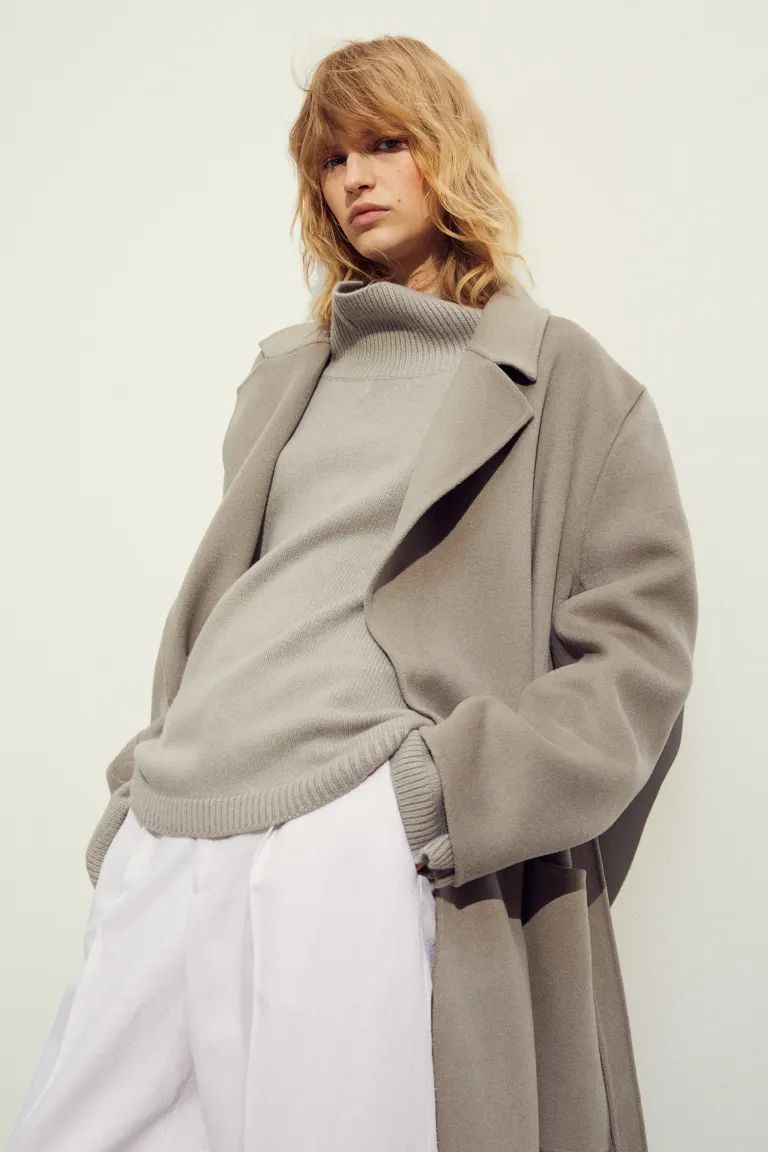 Wool Coat - Taupe - Ladies | H&M US | H&M (US + CA)