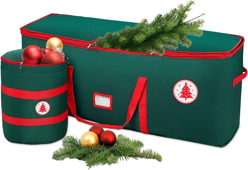 NVRGIUP Large Christmas Tree Storage Bag, Fits Up to 7.5 ft Artificial Disassembled Trees with Du... | Amazon (US)