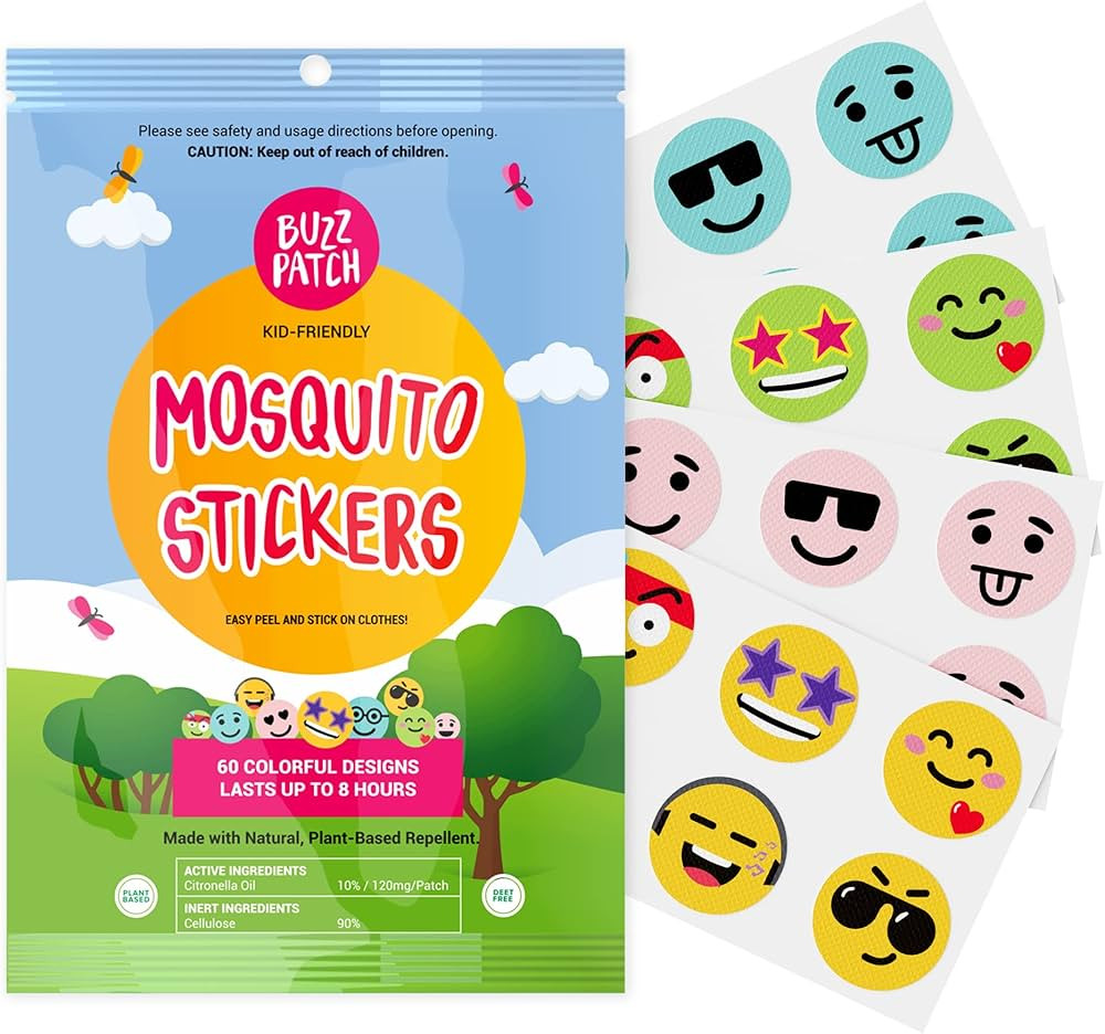 BuzzPatch Mosquito Patch Stickers for Kids (60 Pack) - The Original All Natural, Plant Based Ingr... | Amazon (US)