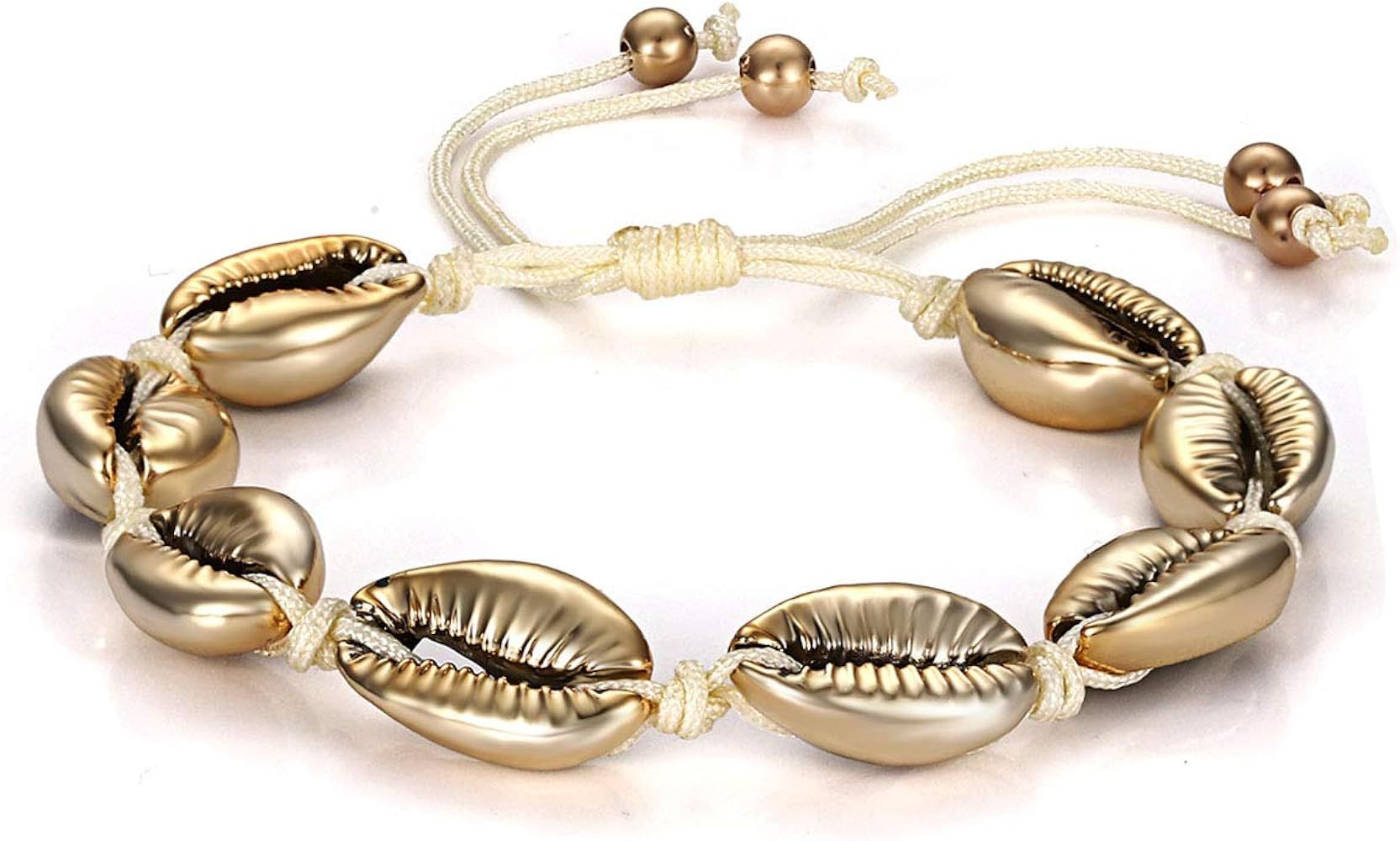 MOLOCH Shell Bracelet for Women Girls Natural Cowrie Bead Bracelets Handmade Adjustable Beach Sur... | Amazon (US)