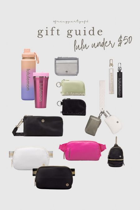 Gift guide for the lululemon fans, everything under $50! Belt bags are in stock in multiple colors and sizes. Loving these cute keychains, wristlet, fun, colored, water, bottles, etc.

#LTKfitness #LTKfindsunder50 #LTKGiftGuide