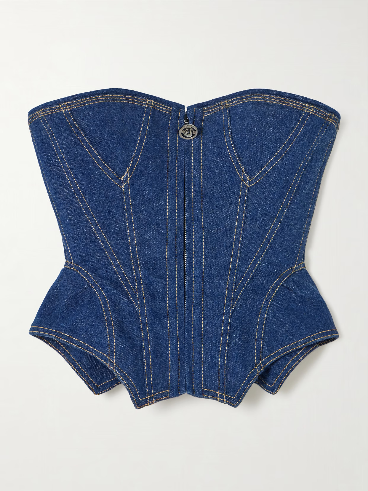 Vivienne Westwood - Embellised Denim Corset - Blue | NET-A-PORTER (US)