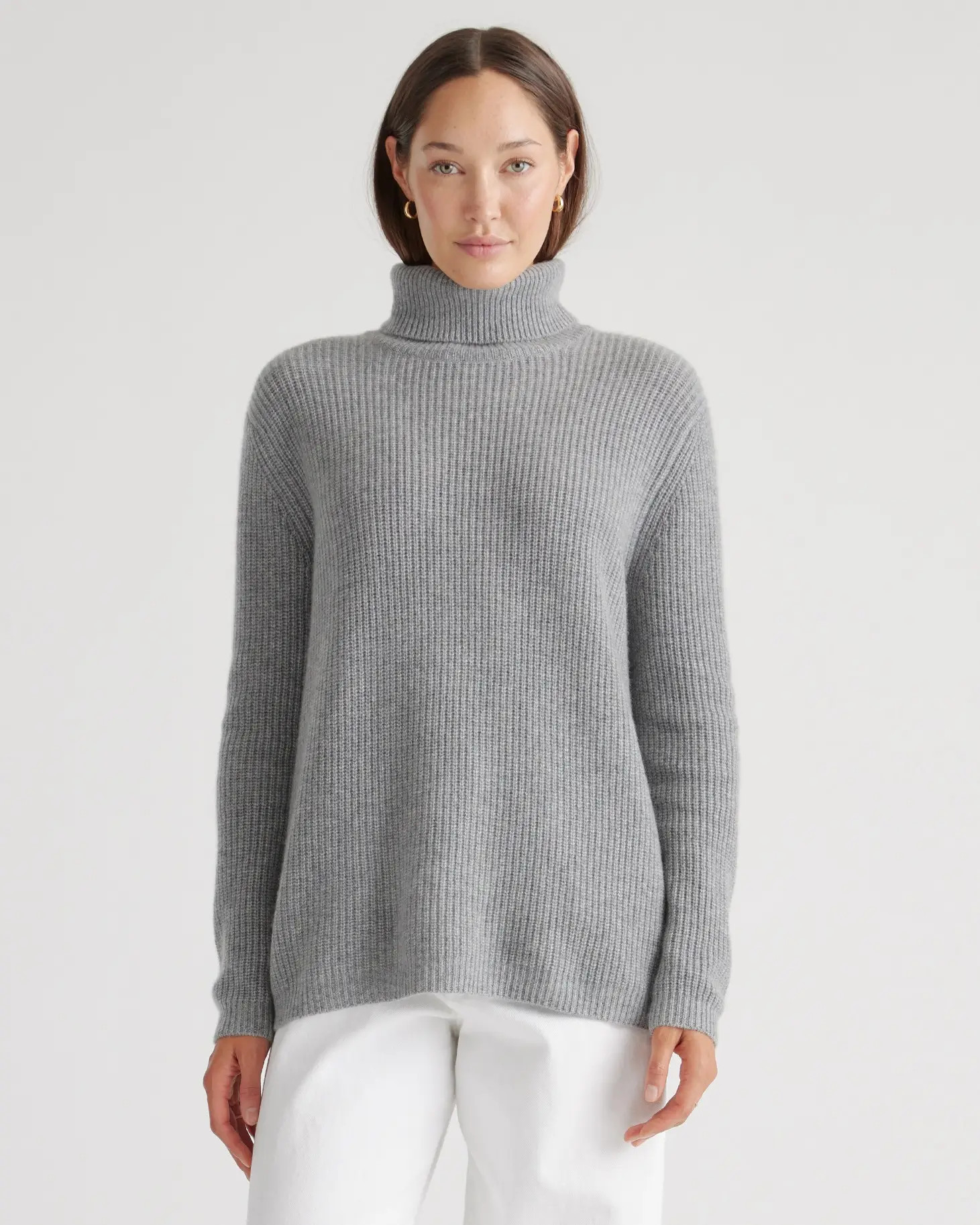 Mongolian Cashmere Fisherman Turtleneck Sweater | Quince