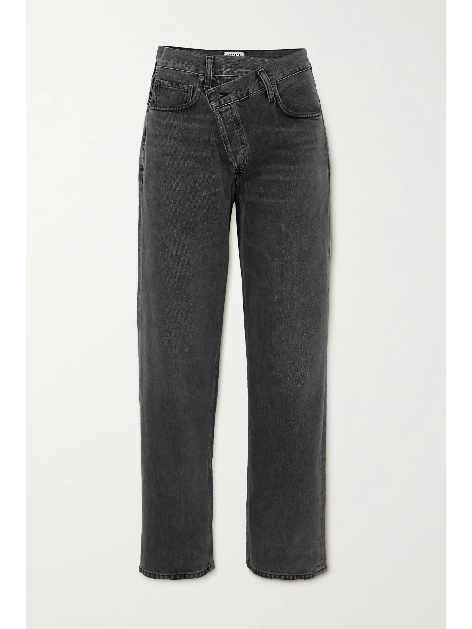 Gray Criss Cross Upsized high-rise tapered jeans | AGOLDE | NET-A-PORTER | NET-A-PORTER (UK & EU)