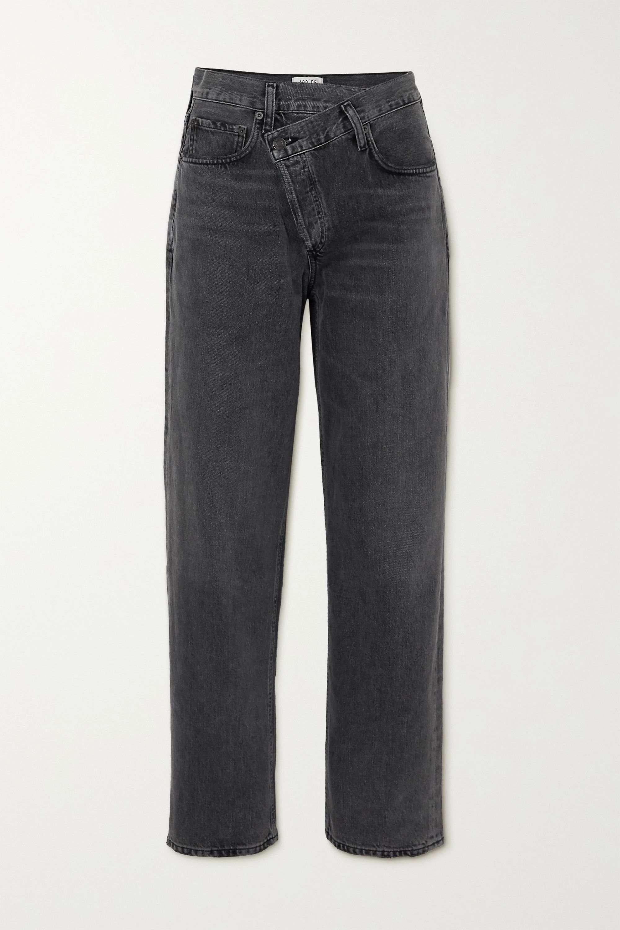 Gray Criss Cross Upsized high-rise tapered jeans | AGOLDE | NET-A-PORTER | NET-A-PORTER (UK & EU)