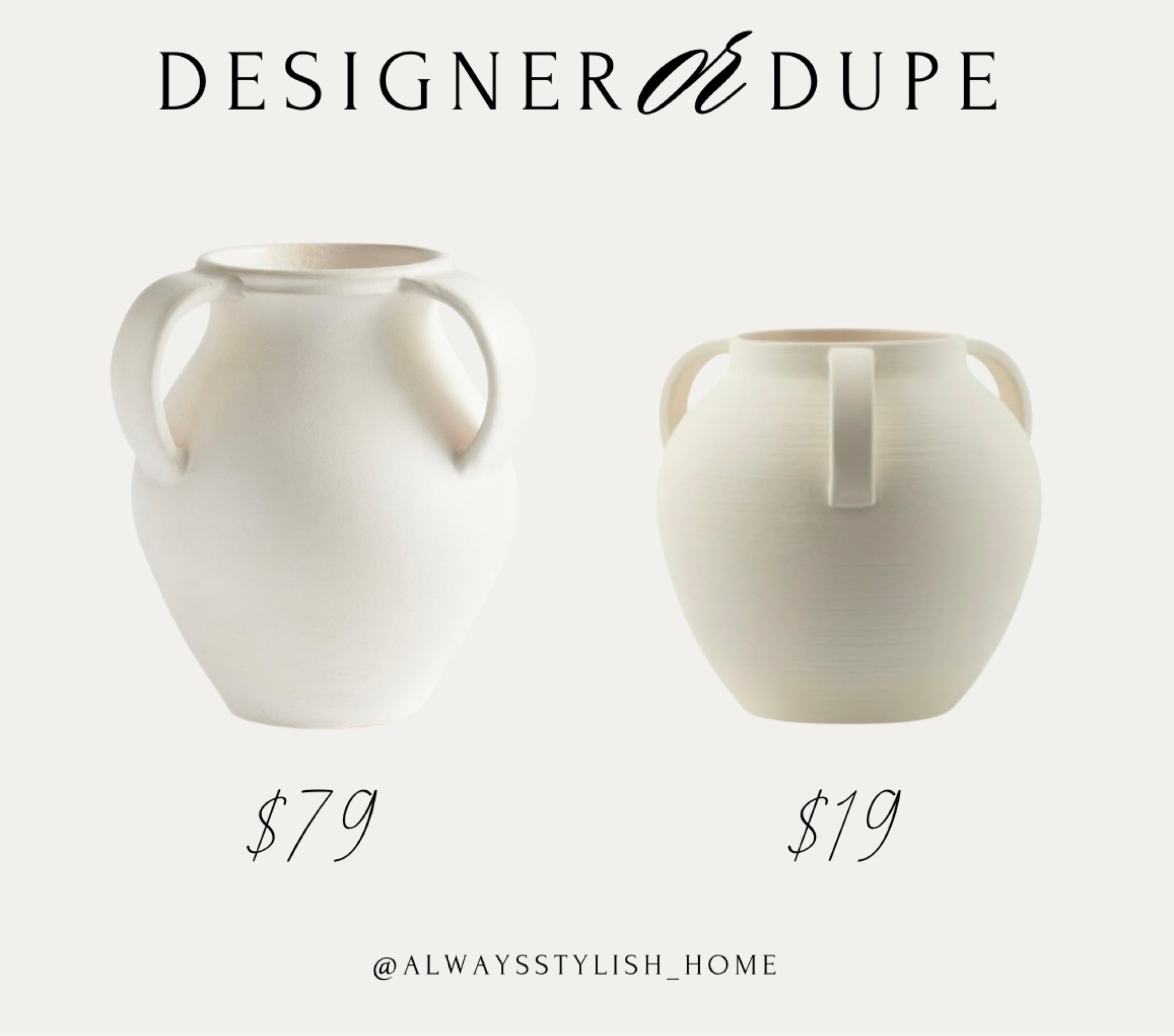 Pottery barn vs walmart - Joshua vase, look for less, neutral home decor  

#LTKHome #LTKSaleAlert