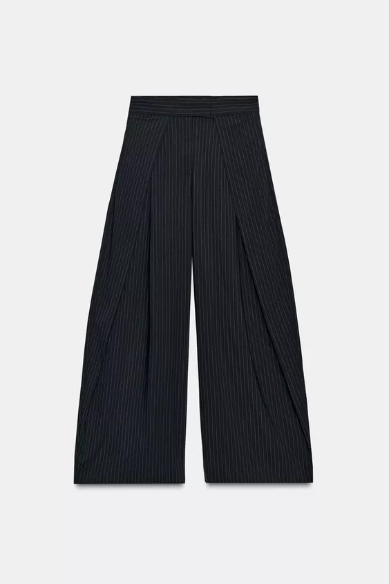 ZW COLLECTION PINSTRIPE WIDE LEG PANTS | Zara US